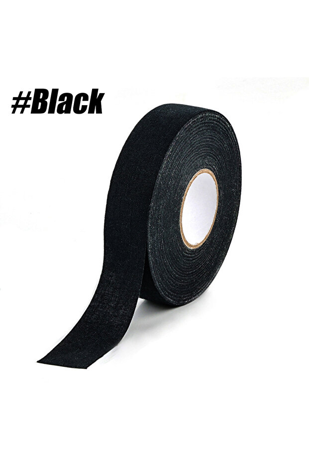 Black-1Roll 1 Roll Hockey Tape 2.5cm x 25m,Multipurpose Cloth Tape Goon Grip Tape for Lacrosse Stick
