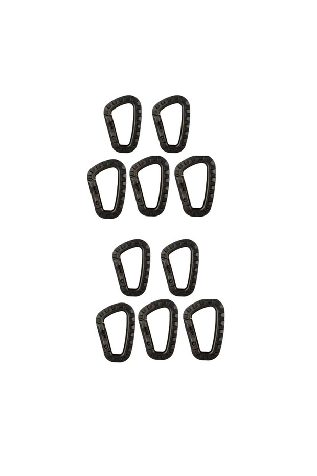 Black 10pcs 1-10Pcs tactical carabiner Clips Accessories D-Ring Buckle Mountaineering Carabiner Bac