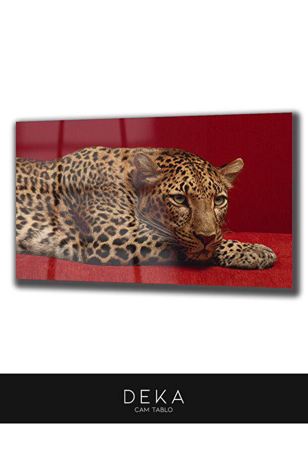 KIRMIZI ARKA PLAN KAPLAN CAM TABLO - 1