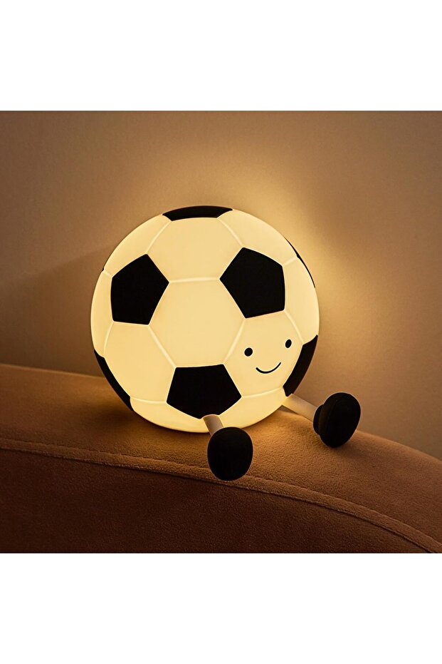 Soccer Silicone Night Light, Rechargeable Touch Night Lamp for Kids