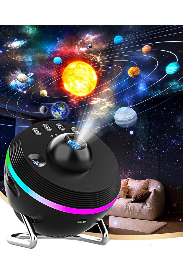 Galaxy 13-in-1 Planetarium Star Projector - Kids Bedroom Night Light with Timer & RGB