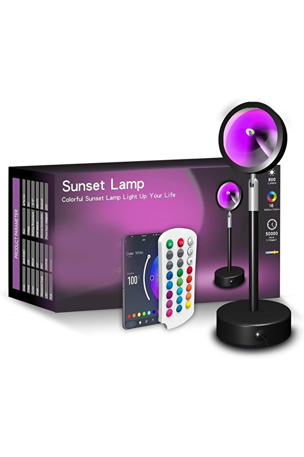 Sunset Lamp - Sunset Projection RGB Night Light (Bluetooth, Tuya Smart)