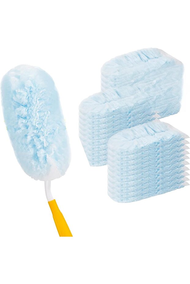 Disposable Duster Refills - 10 Count, 360° Heavy Duty Dusting Pads Compatible with Swiffer (White)