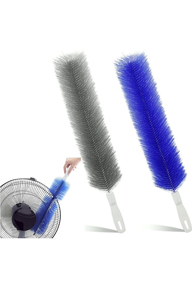 2 Pcs Bendable Fan Cleaning Brush - Microfiber Cobweb Duster, Washable