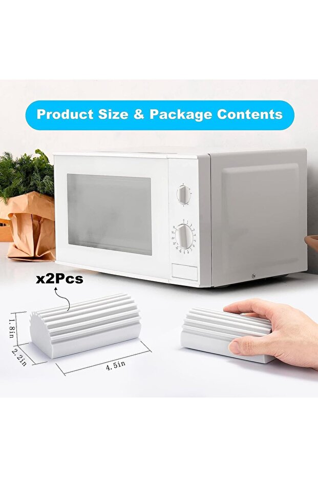 2 pcs Damp Clean Sponge Duster (Grey) - 6