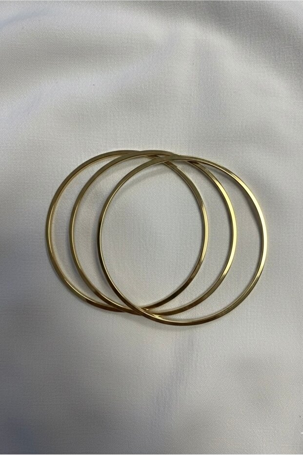 3lü Ajda Model Gold Bilezik Paslanmaz - 1