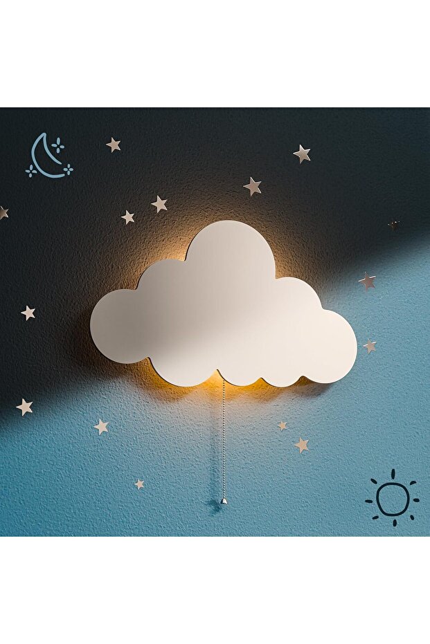 Cloud Light - Floating Cloud Wall Lamp for Nursery & Kids' Bedrooms | Battery-operated Hanging Night