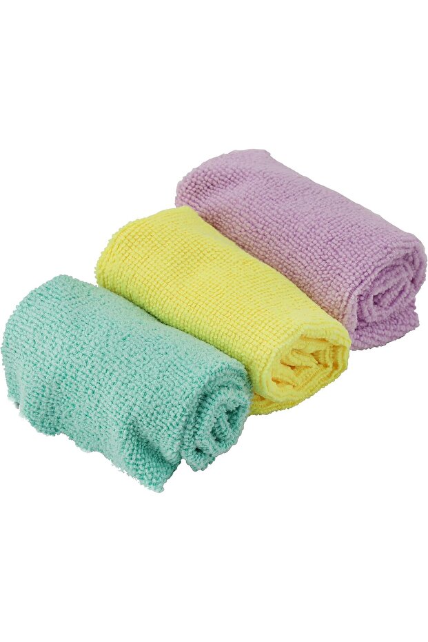 royalbright 3-piece microfiber cleaning clothes, multicolor