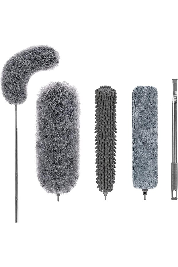Microfiber Feather Duster, 4 PCS with Extendable Pole 30-100 inches