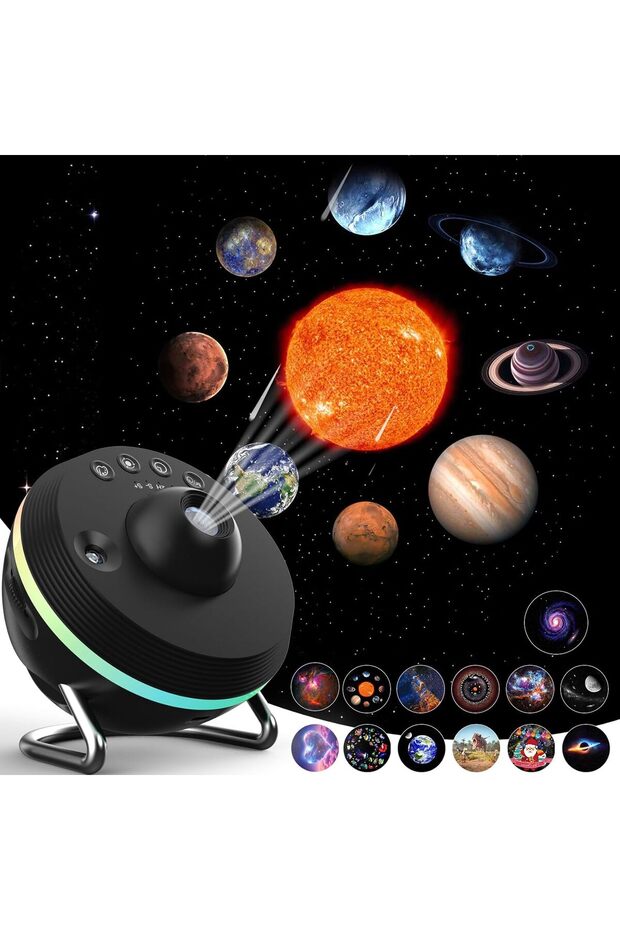 Star Projector - 4K with 13 Replaceable Galaxy Discs, Timer & Lighting Effects