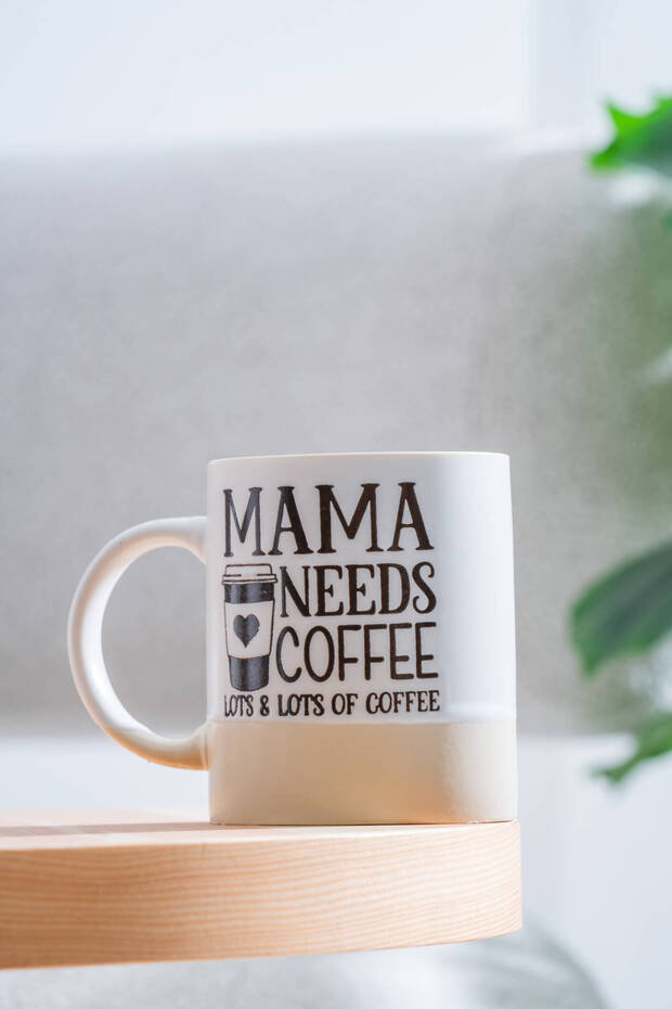 كوب روبي بورسلين كريمي - 320 مل - 1