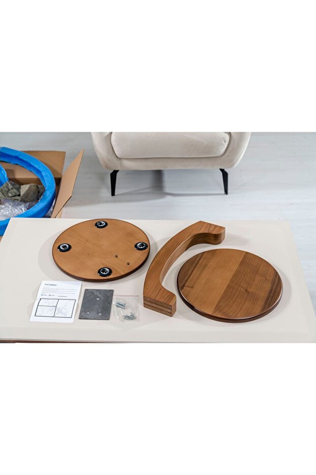 Yan Sehpa Ceviz C(boyalı) - 5