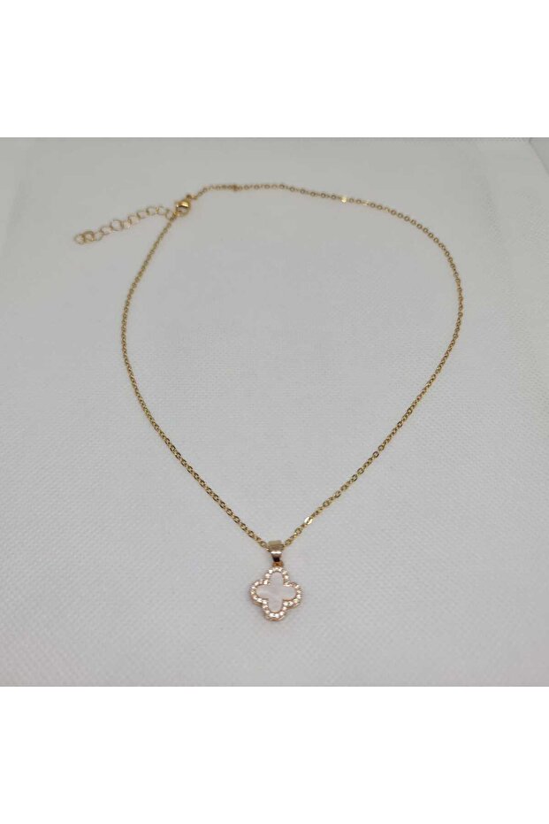 316L Çift Yönlü Van Cleef Paslanmaz Çelik Kolye - 2