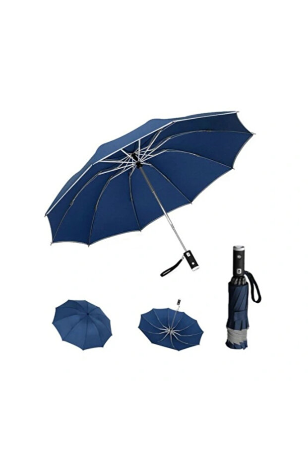 مظلة مع مصباح يدوي أزرق - 5