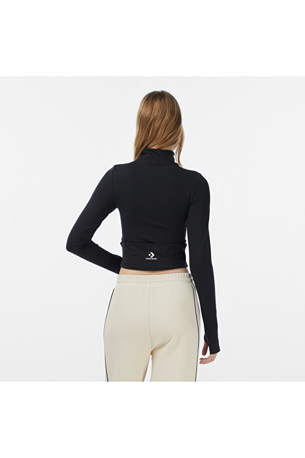 Kadın Siyah Sweatshirt - 2