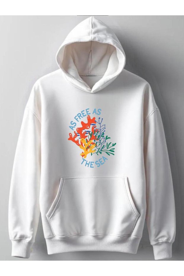 New Season Printed 3 Yarn Cotton Hooded Sweatshirt