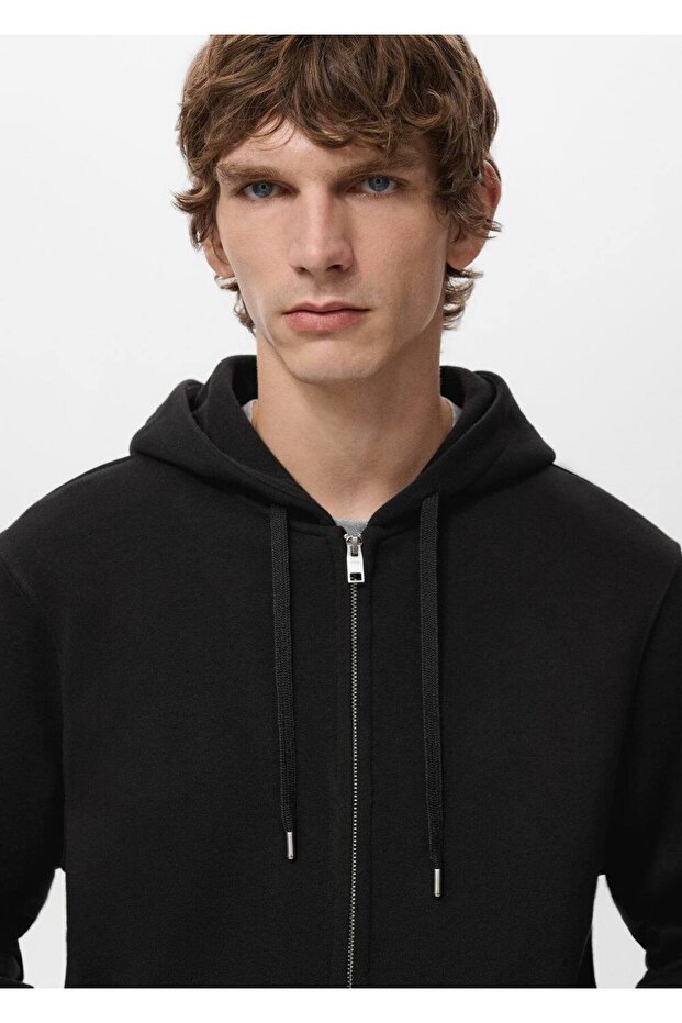 Fermuarlı kapüşonlu sweatshirt - 6