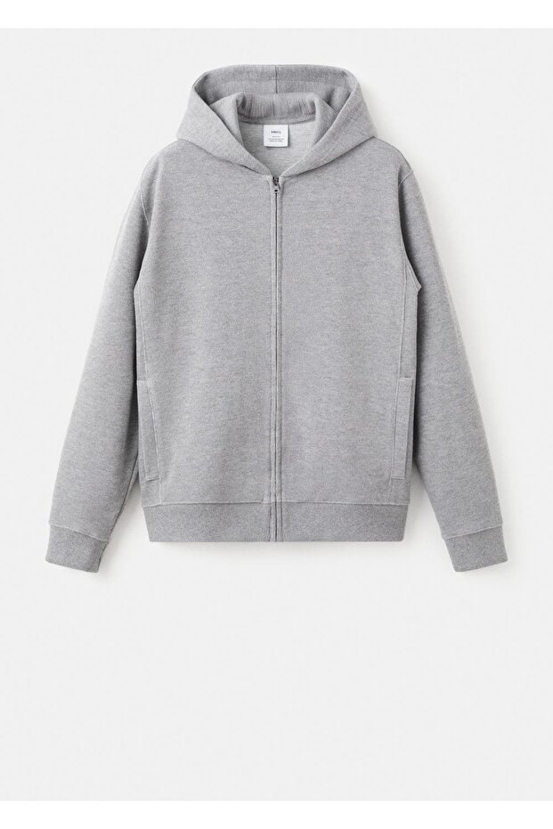 Dokulu kapüşonlu sweatshirt - 3