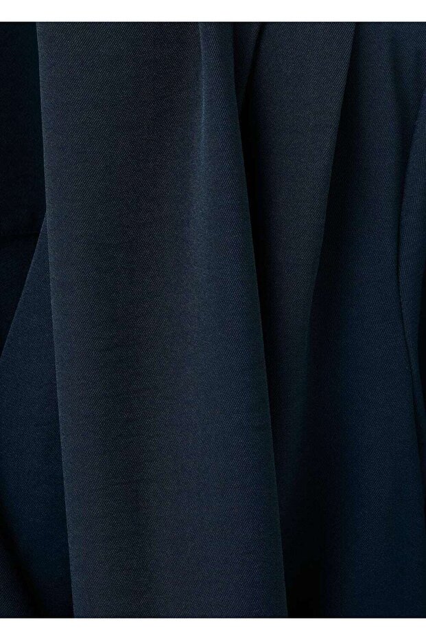 Drape fularlı elbise - 6