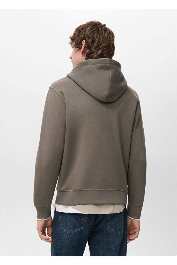 Fermuarlı kapüşonlu sweatshirt - 4