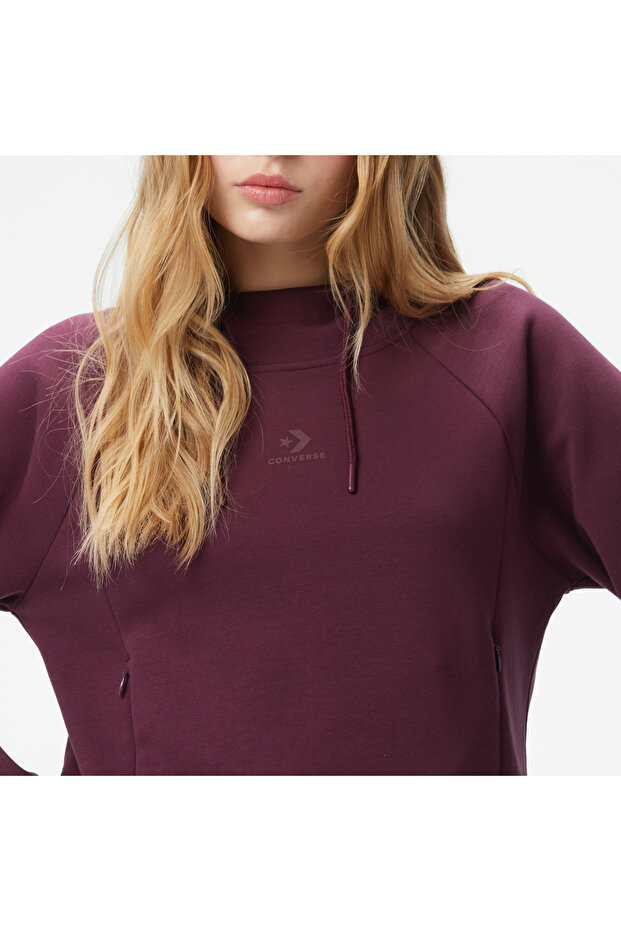 Kadın Bordo Sweatshirt - 5