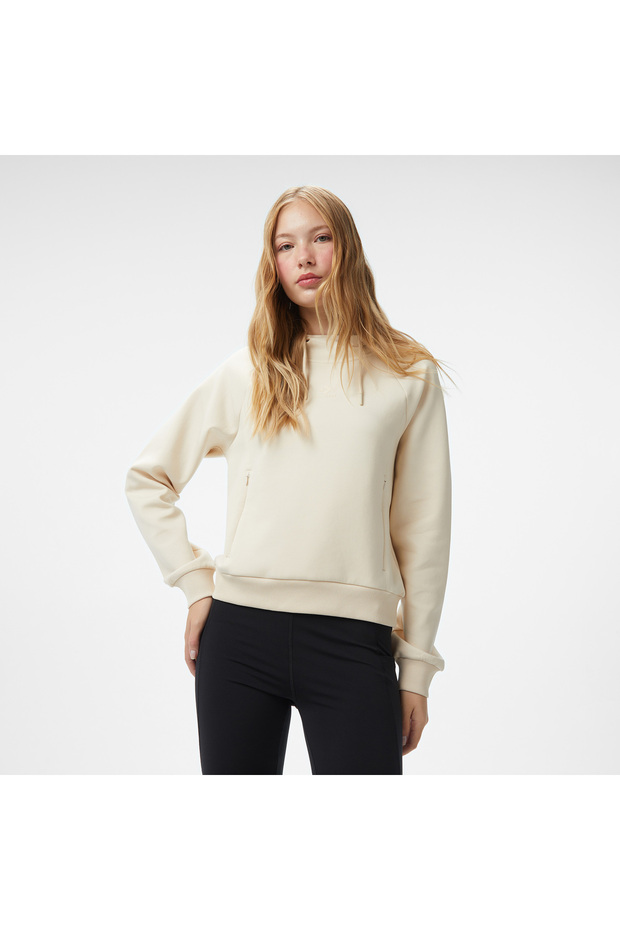 Kadın Krem Sweatshirt - 1
