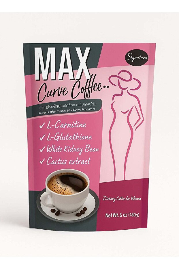 Max Curve Slimming Coffee – 6oz (180g) | Whitening Coffee with Glutathione & White Kidne