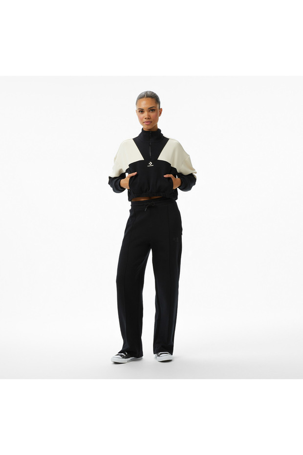 Crop Kadın Siyah Sweatshirt - 3