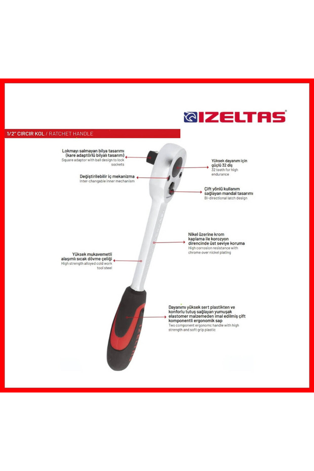 1/2” Ratchet Handle (32 Teeth)
