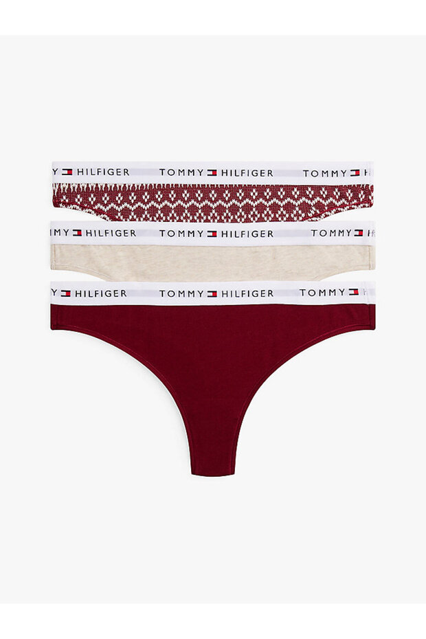 Ajándék 3 darabos tanga szett, piros - 1