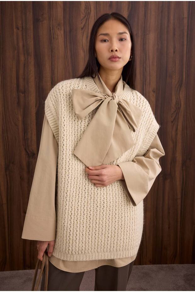 Crew Neck Sweater Bone - 3