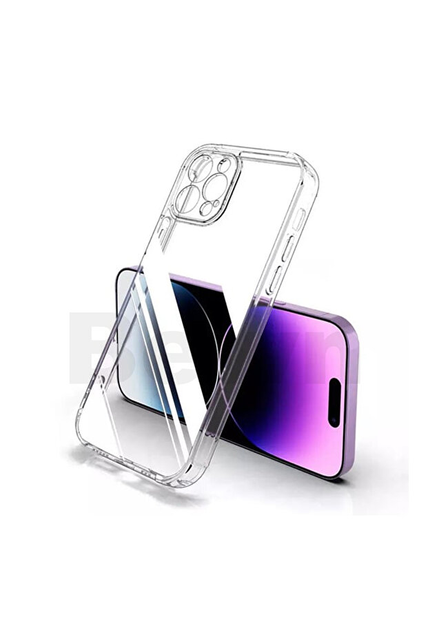 جراب هاتف شفاف متوافق مع آيفون 14 برو ماكس مع حماية للكاميرا - 1