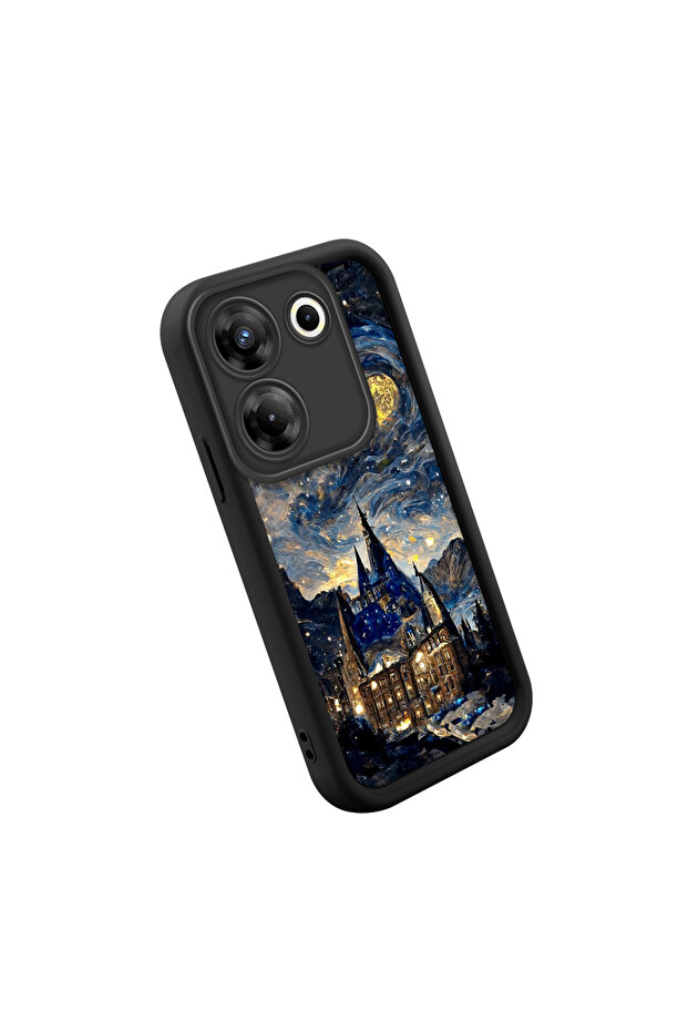 حافظة سيليكون سوداء بنمط السماء الساحرة المتوافقة مع هاتف Tecno Camon 20 Pro 5G - 3