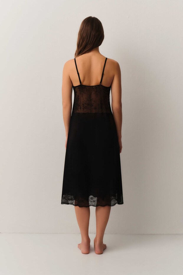 Antique Dantelli Uzun Gecelik - 4