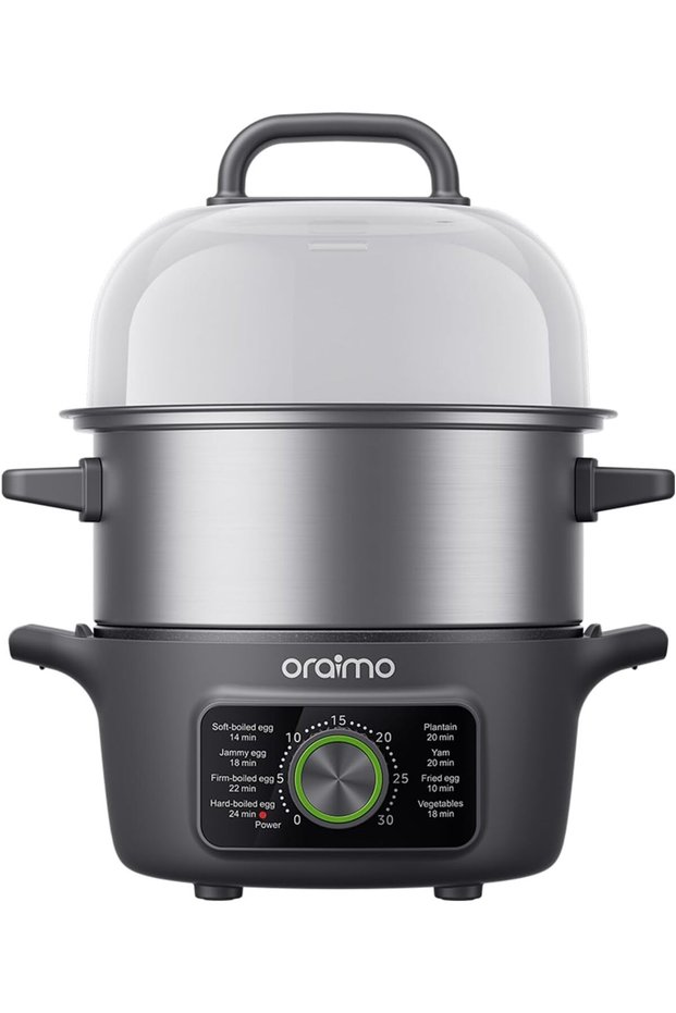 Rapid Egg Cooker, 14-Egg, 3-Layer, 30-Min Timer, BPA-Free