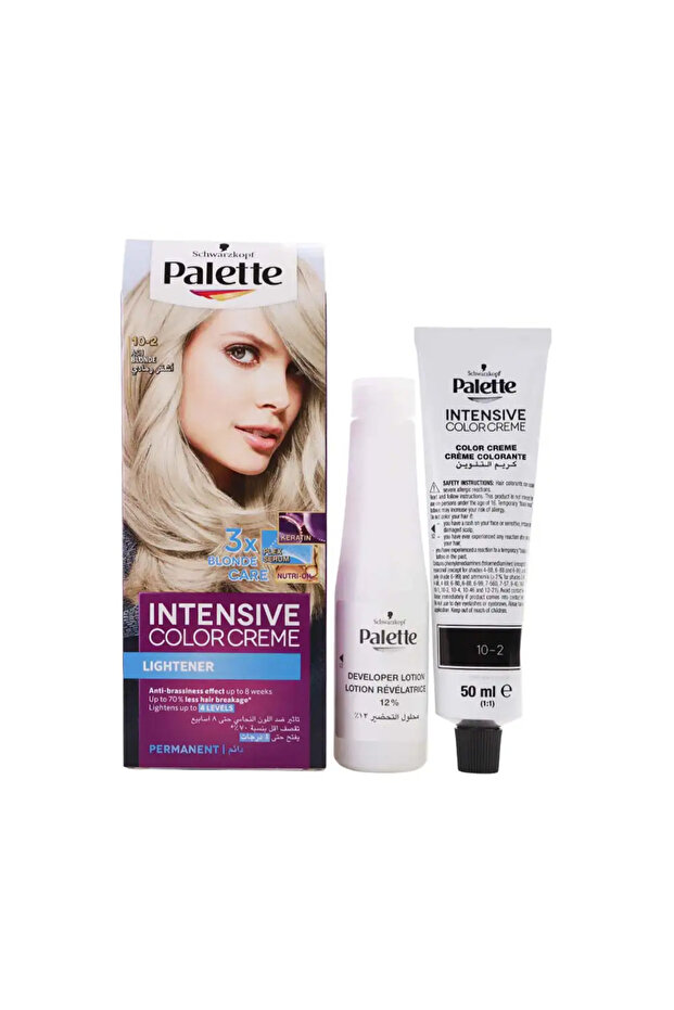 Intensive Color Creme Long Lasting Intensity Permanent Hair Color Code- 10-2 Ash Blonde