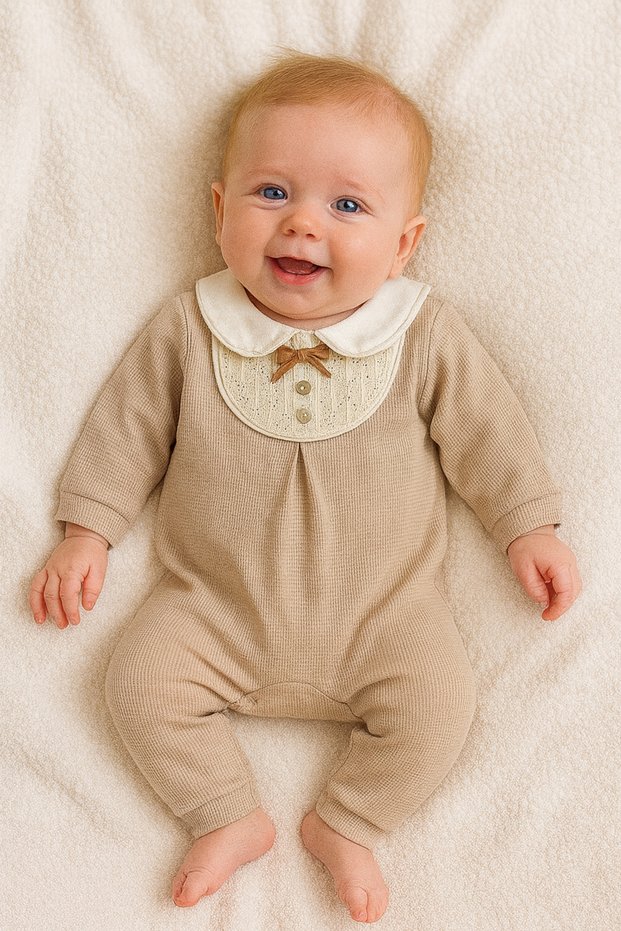 100% Cotton Baby Boy Long Sleeve Seasonal Jumpsuit