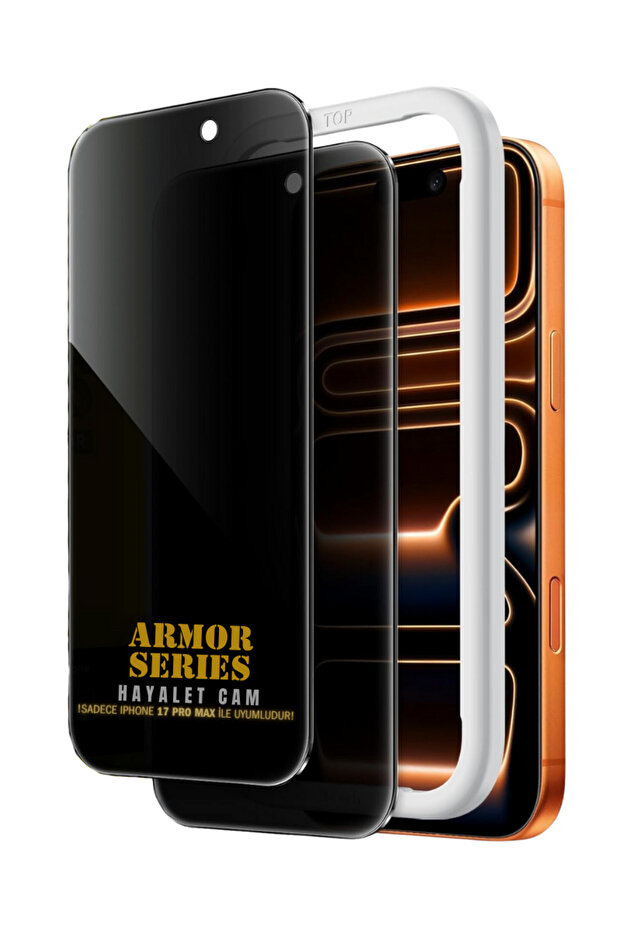 [Armor Hayalet] واقي شاشة متوافق مع سلسلة Hayalet Armor لهاتف iPhone 17 Pro Max مع أداة التثبيت