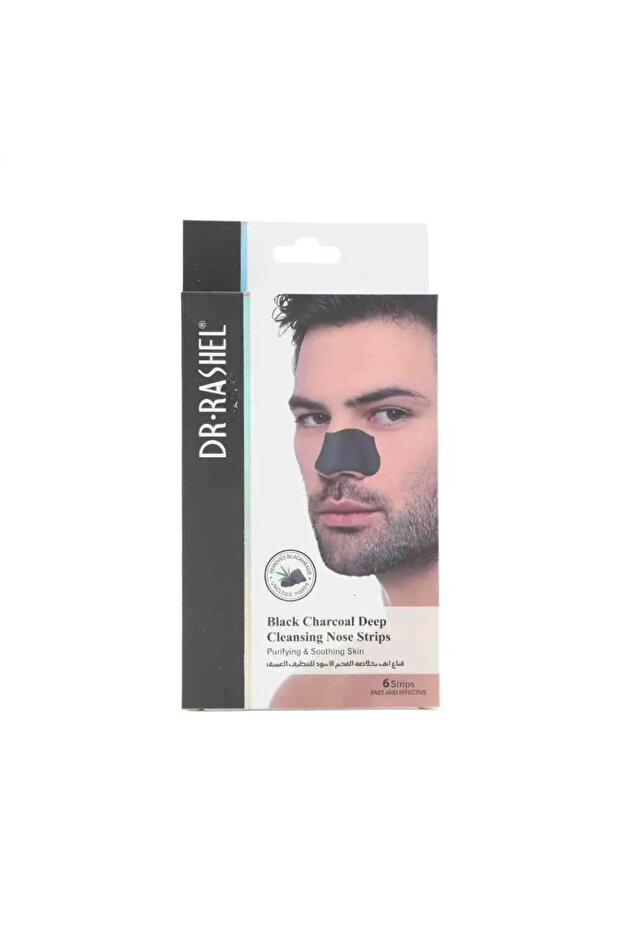 Dr Rashel Black Charcoal Deep Cleansing Nose Strips for Purifying and Soothing Skin- 6 Strips