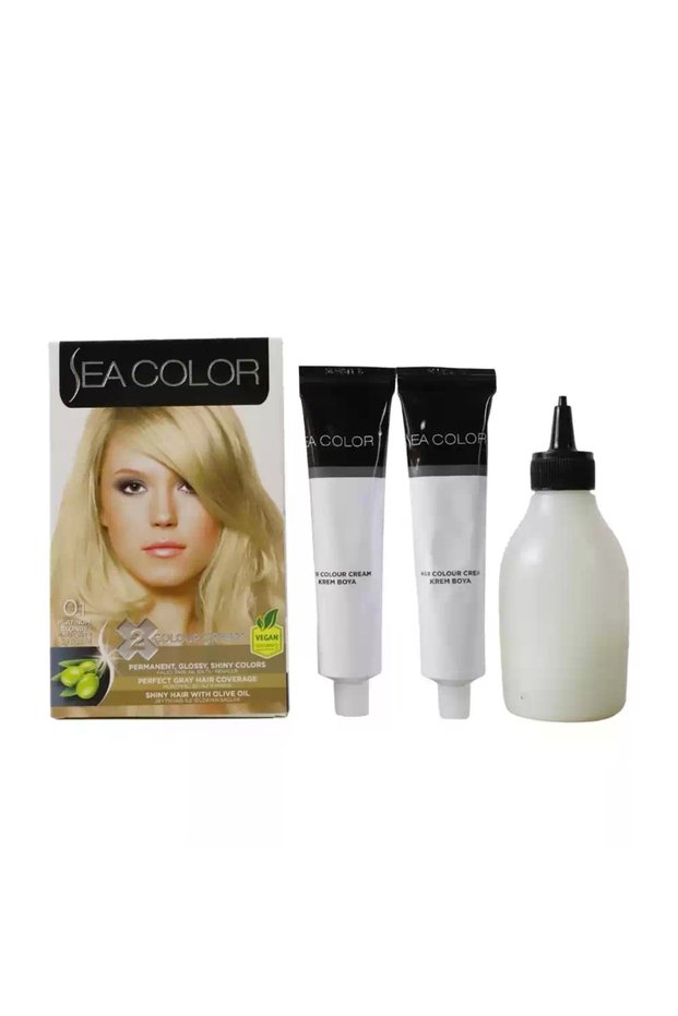Permanent Hair Color Enrich With Olive Oil, Perfect Gray Hair Coverage- 0.1 Platinum Blond