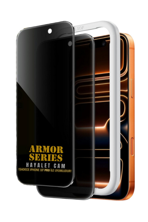 [Armor Hayalet] واقي شاشة متوافق مع iPhone 17 Pro من سلسلة Armor مع ميزة Hayalet وملحقات التثبيت - 1
