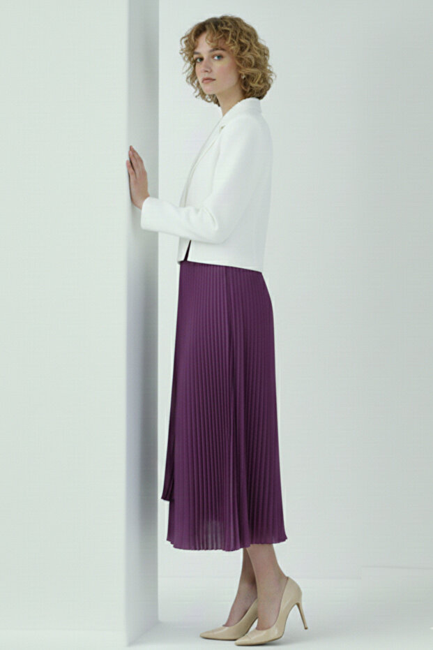 Piliseli Etek 4560 Mor - 3