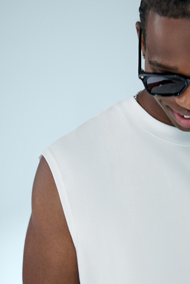 Basic kolsuz tişört - 5