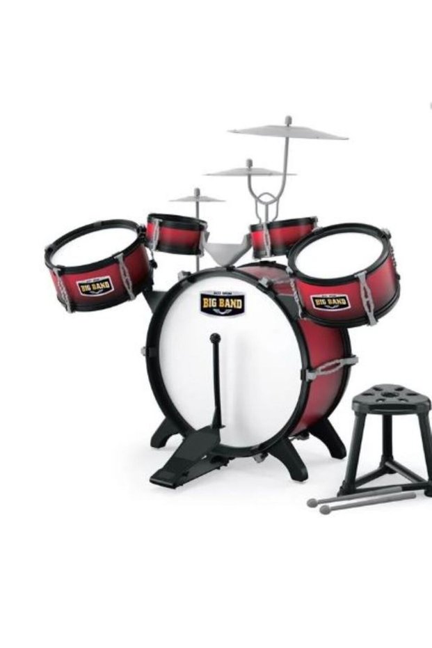 Large Drum Set with Cymbals & Stool