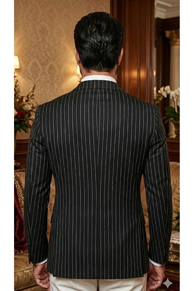 Men's stylish striped jacket - 4