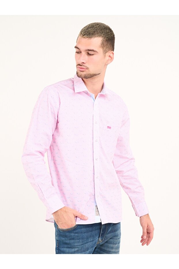 Camasa barbat cu maneca lunga si model - 1