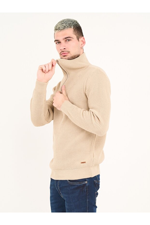 Pulover barbat cu maneca lunga si fermoar - 6