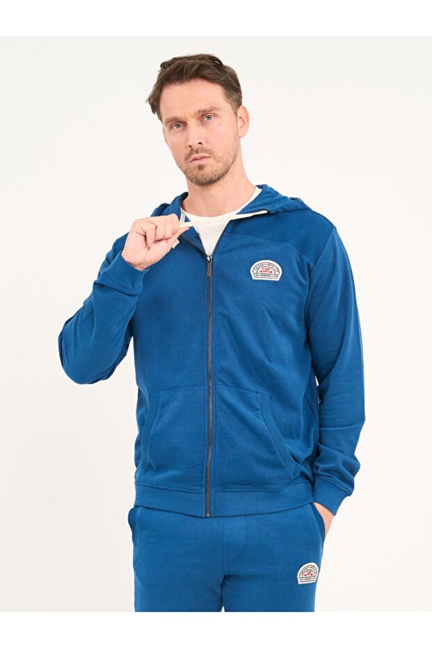 Hanorac barbat cu fermoar si gluga - 4