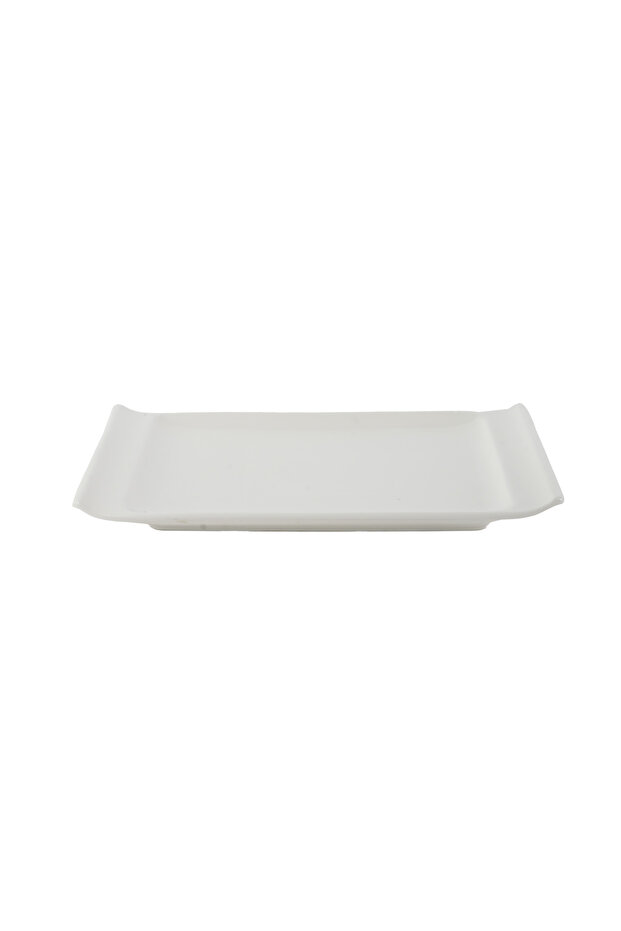 Rectangular porcelain serving dish – white - 1