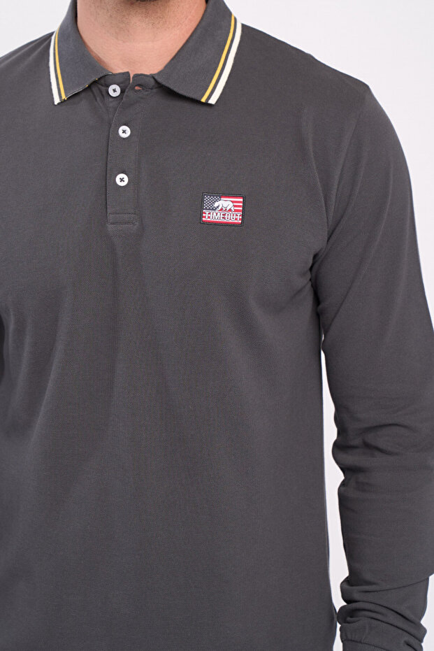 Tricou barbat cu maneca lunga polo - 3